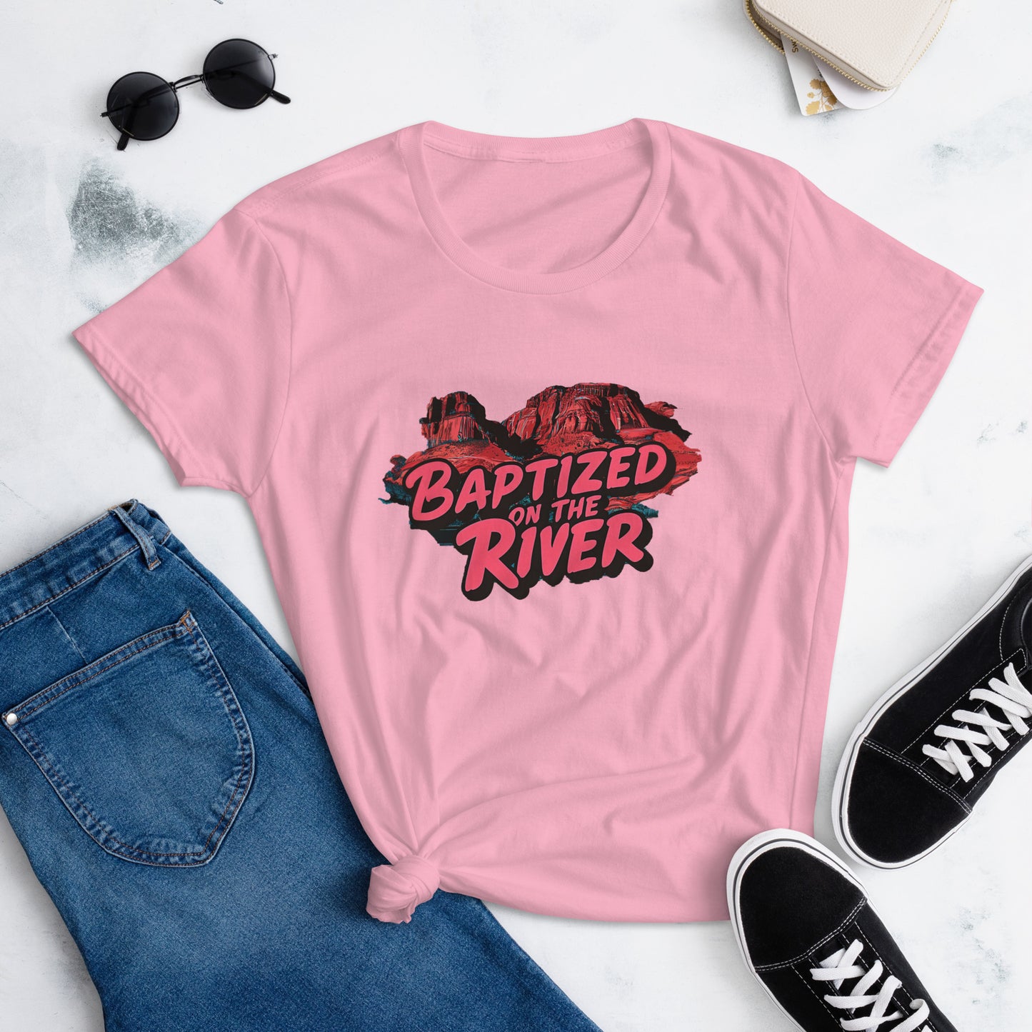 Baptized On The River Woman's t-shirt